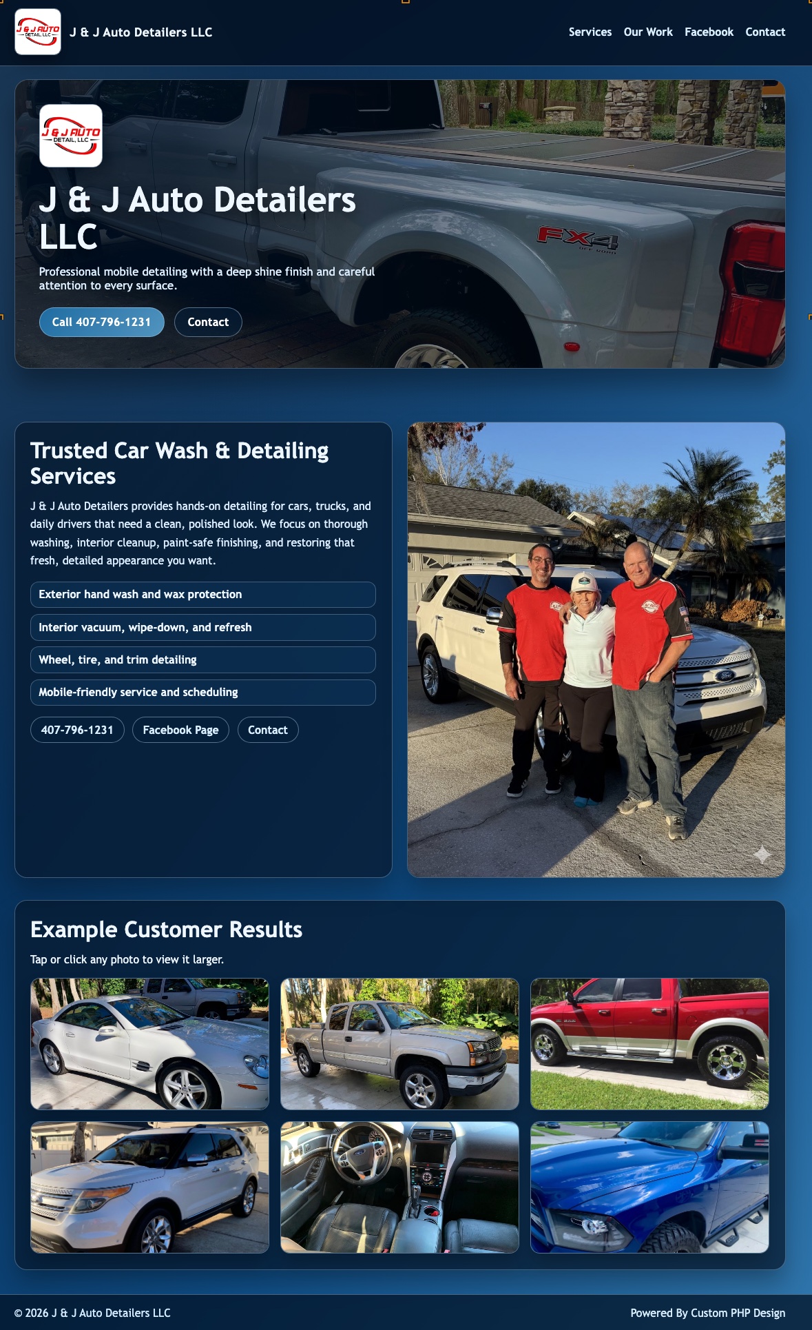 JJ Auto website preview