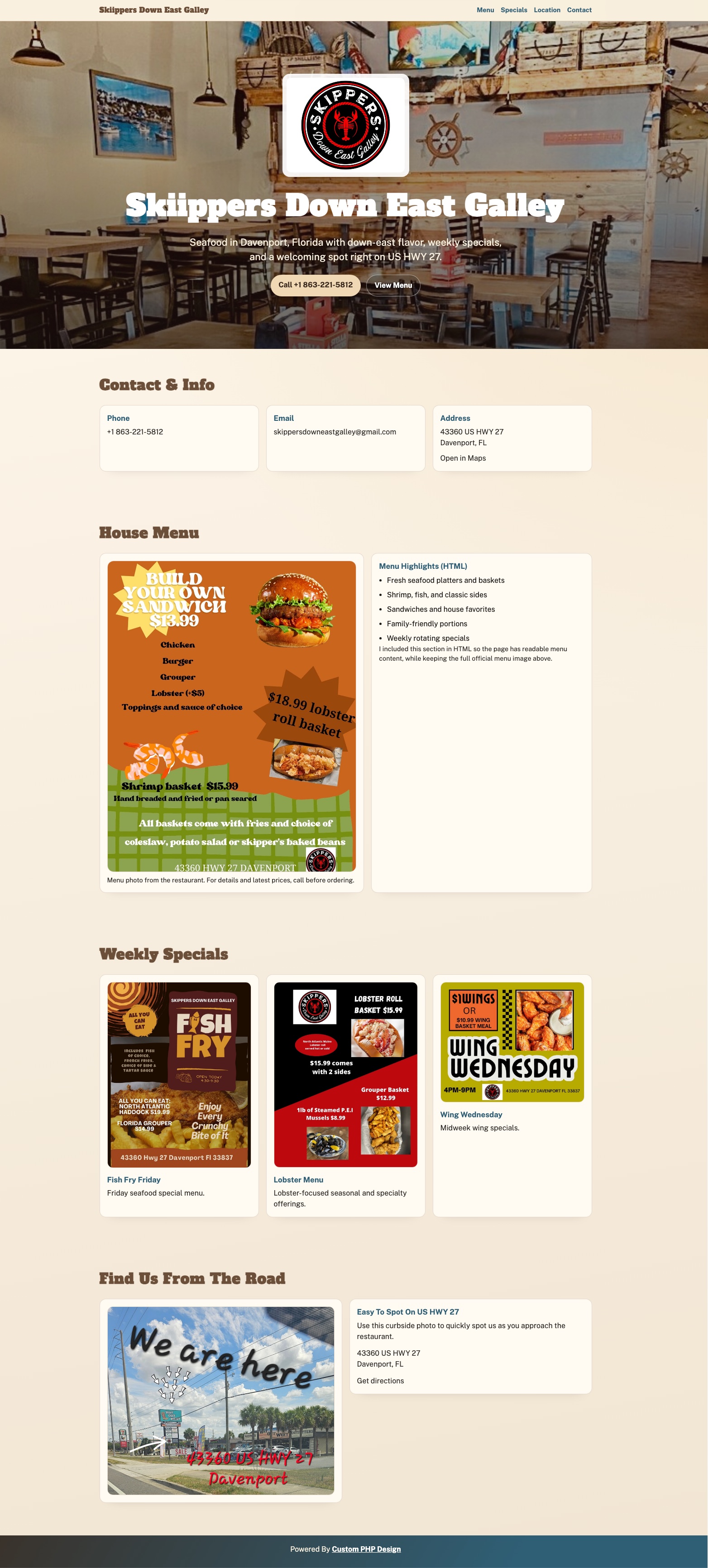 Skippers website preview